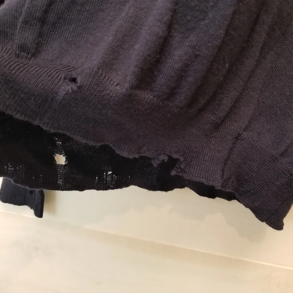 {L} Golden Goose Navy Wool Tomio Turtleneck